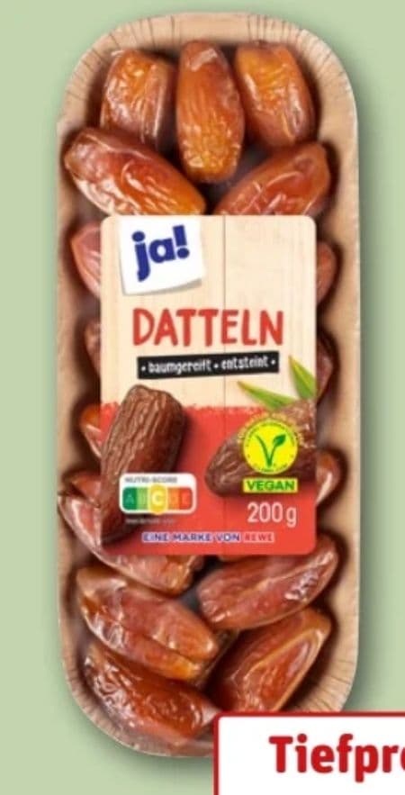 Getrocknete Datteln Vegan