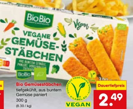 Bio Gemüsestäbchen Vegan
