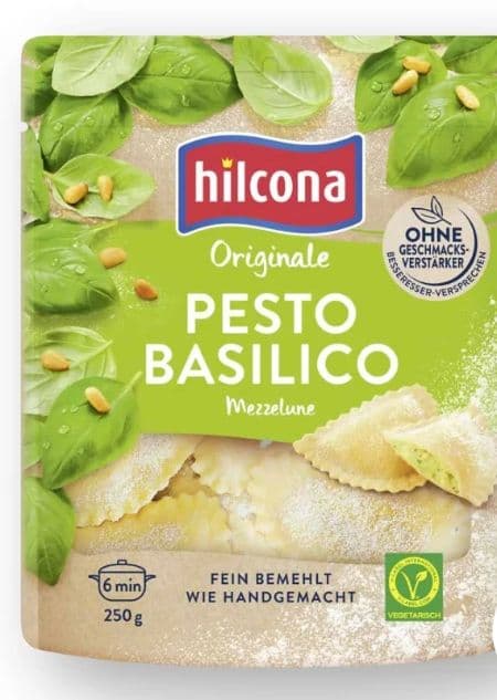 Vegetarisch Originale Pesto Basilico Mezzelune